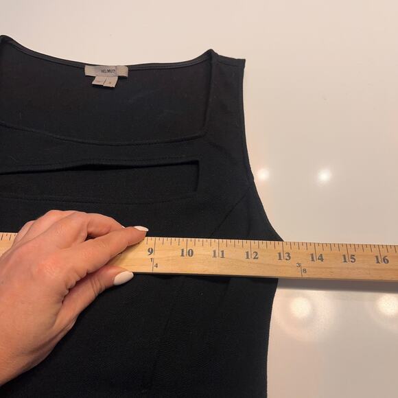 Helmut Lang Women's Black Square Neckline With Sleeveless Mini Dress Size Small - Picture 9 of 11